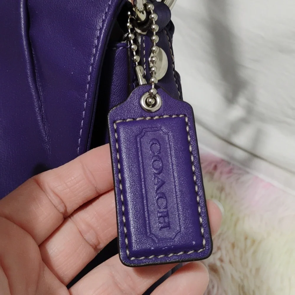 Authentic Coach Y2K Purple Soho Pleated Shoulder Bag - Picture 4 of 15